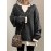 Women's Winter Warm Batwing Sweater - Loose Fit Long Sleeve Split Hem Tops, Casual Lazy Style Batwing Jackets for Fall & Winter Layering, Machine Washable Solid Color Blouses