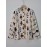 Women's Casual Cat Print Cardigan - Long Sleeve Round Neck Open Front Sweater with Button Closure, Machine Washable Spring/Fall Layering Piece for Casual Attire, Cat Sweater, Durable Knitwear