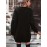 Plus Size - Plus Size Women'S Elegant Black Sequin Heart Print Sweater Skirt - Loose Fit Long Sleeve Crew Neck Pullover, Machine Washable Comfortable Fabric For Spring/fall Casual & Semi-formal Wear, Spring Fall Apparel