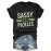 Fashion Letter Anime Print Women's Round Neck T-Shirt, Simple Design, Comfortable and Breathable, Versatile Essential, Suitable for Daily Casual Wear, Showcasing Natural and Elegant Style, Local Shipping