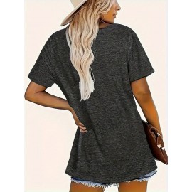 Crew Neck T-Shirt - Fashionable Womens 