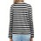 Plus Size - Plus Size, Women'S Plus-Size Elegant Long Sleeve Cardigan - Tie-Up Front, All-Over Black & White Horizontal Lines, Open Front Closure, Non-Stretchy Fabric for Fall/Winter Layering - Office, Party, Everyday Outfits - Women'S Sweater, Cardigan Sweater, Winter Layering Piece, Round Neckline, Durable Knitwear, Office Attire, Classic Design, Quality Stitching, Stylish Sweater, Fashion Lovers