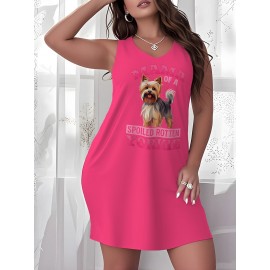 Pride Month Yorkie Mama Christmas Christmas Yorkie Mama Plus Size Women'S Sleeveless Pajamas, Overseas Printing, Comfortable Loungewear, Gifts of Love, clothes