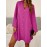 Women's Plus Size Athletic Shirt dress - Elegant Royal Blue Long, Machine Washable Fall/Winter Workout & Everyday Outfit - No-Challenge Waist Flare for Curvy Women, Workout Clothes