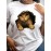 [Cute Orange Kitten T-Shirt] Lightweight Comfortable Fit Women's Cute Orange Kitten Peeking from Torn Hole Graphic T-Shirt - Red Casual Everyday Tee for Pet Lovers - Medium Elasticity Fabric Spring Summer Apparel