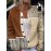 Plus-Size Women's Lightweight Cardigan - Spring/Autumn Open Front Sweater with Digital Print (Brown/White/Beige/Patterned), Round Neck Long Sleeve Button Front for Casual & Resort Wear, Cardigan Sweater, Spring Outerwear, Trendy Knitwear, Cozy Feel Fabric